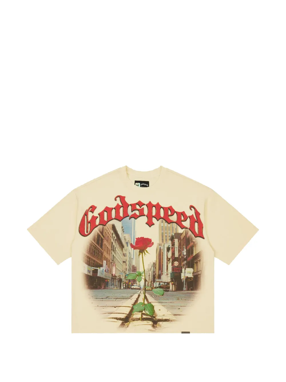 GODSPEED Concrete Rose graphic-print cotton T-shirt - Toni neutri