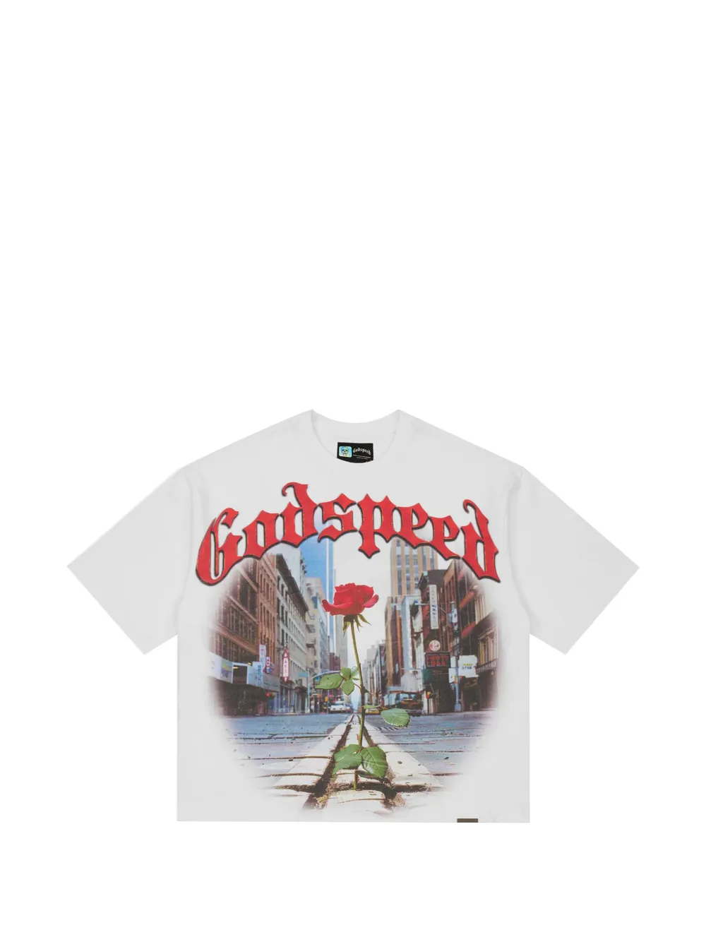 GODSPEED Concrete Rose graphic-print T-shirt - Bianco