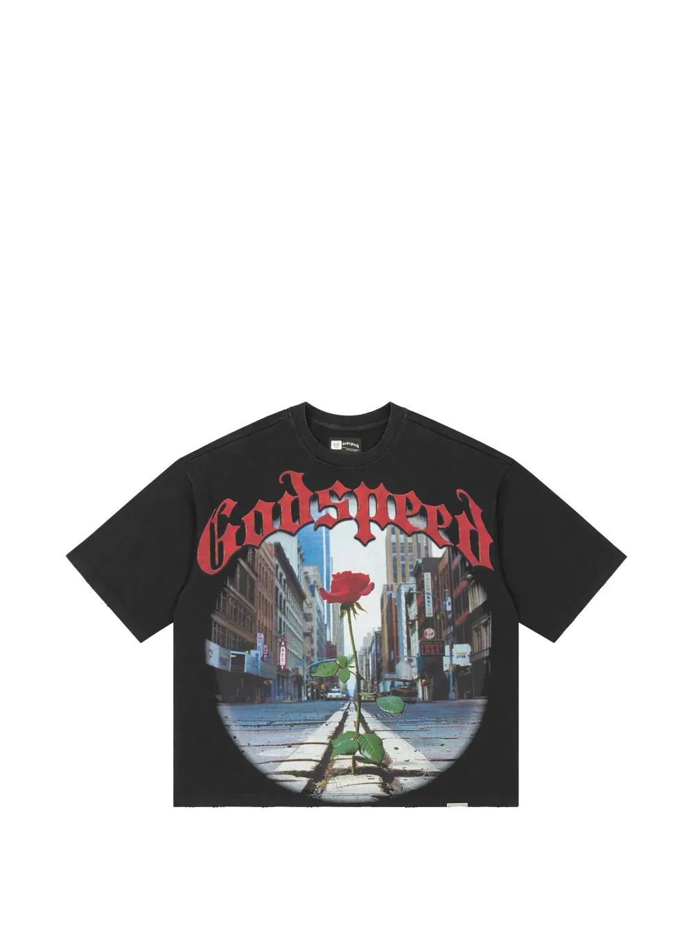 GODSPEED Concrete Rose T-shirt - Nero