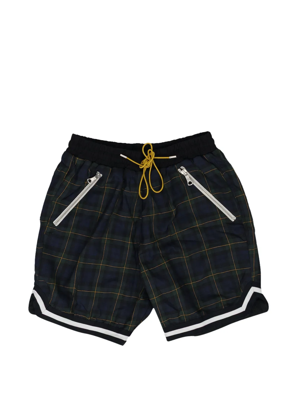 RHUDE plaid zip-detail swim shorts - Blu