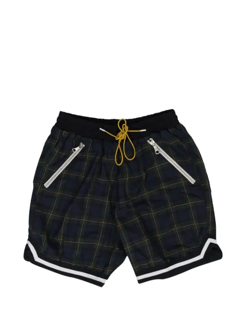 RHUDE plaid zip-detail swim shorts