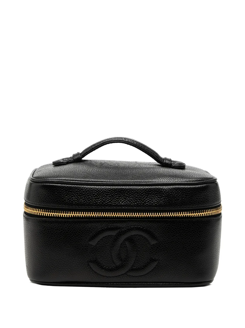 CHANEL Pre-Owned 1996-1997 CC Caviar vanity bag - Black