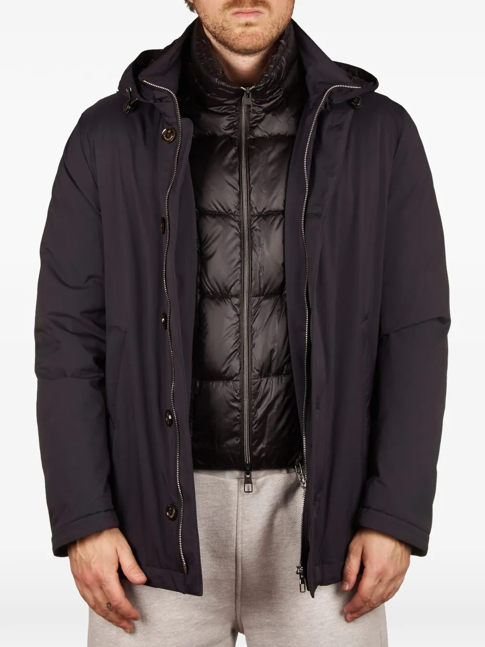 Montecore black hooded jacket Zwart