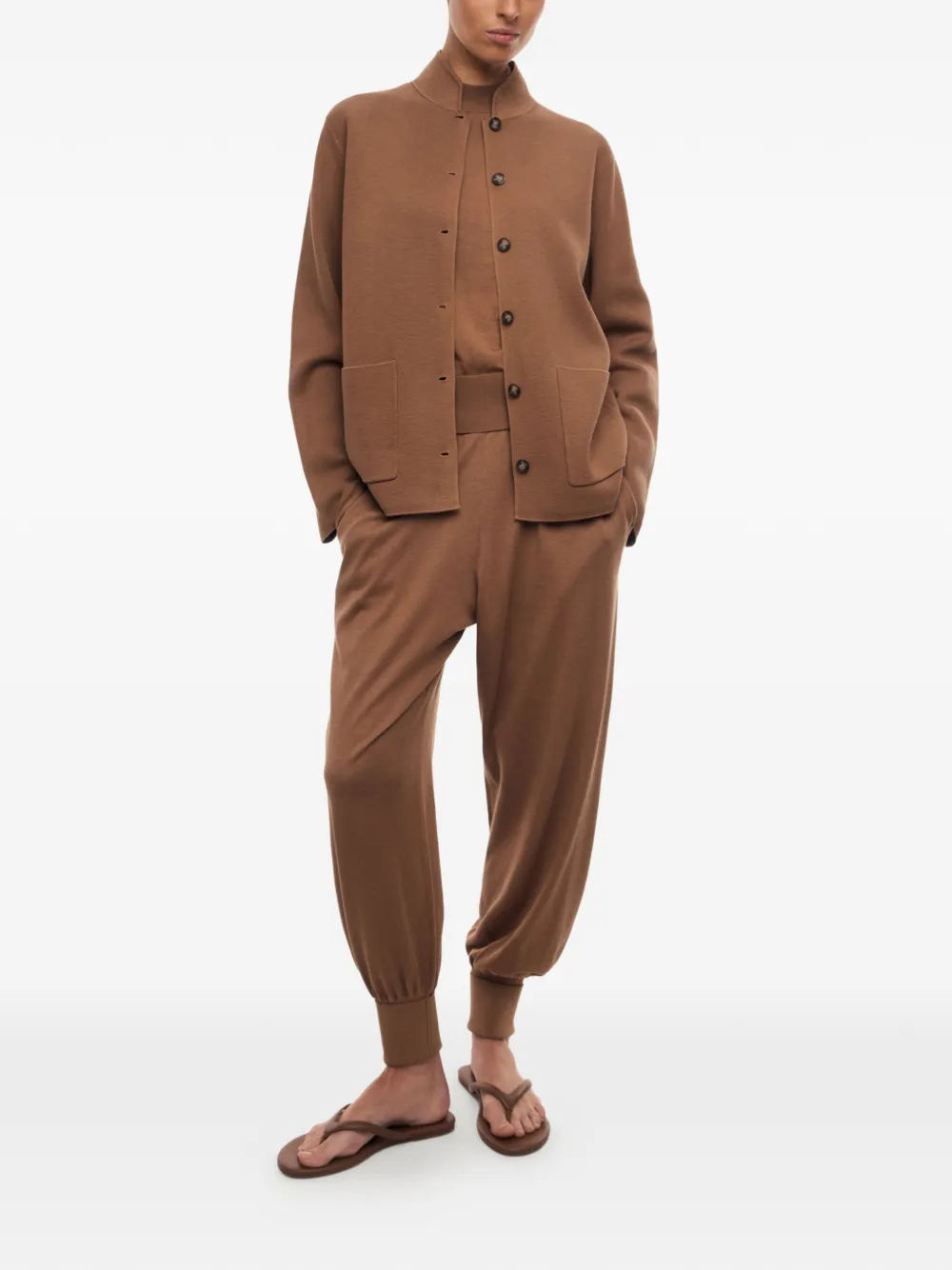 12 STOREEZ Mawata gebreide broek Bruin