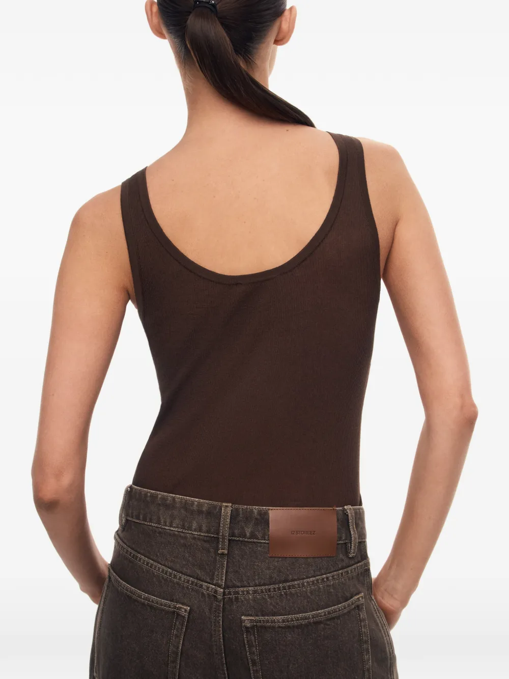 12 STOREEZ Lattice tanktop Bruin