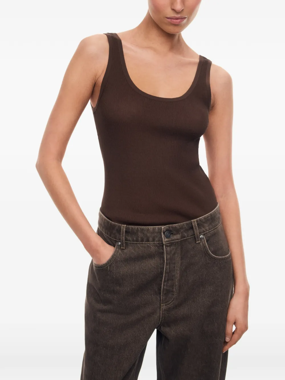 12 STOREEZ Lattice tanktop Bruin