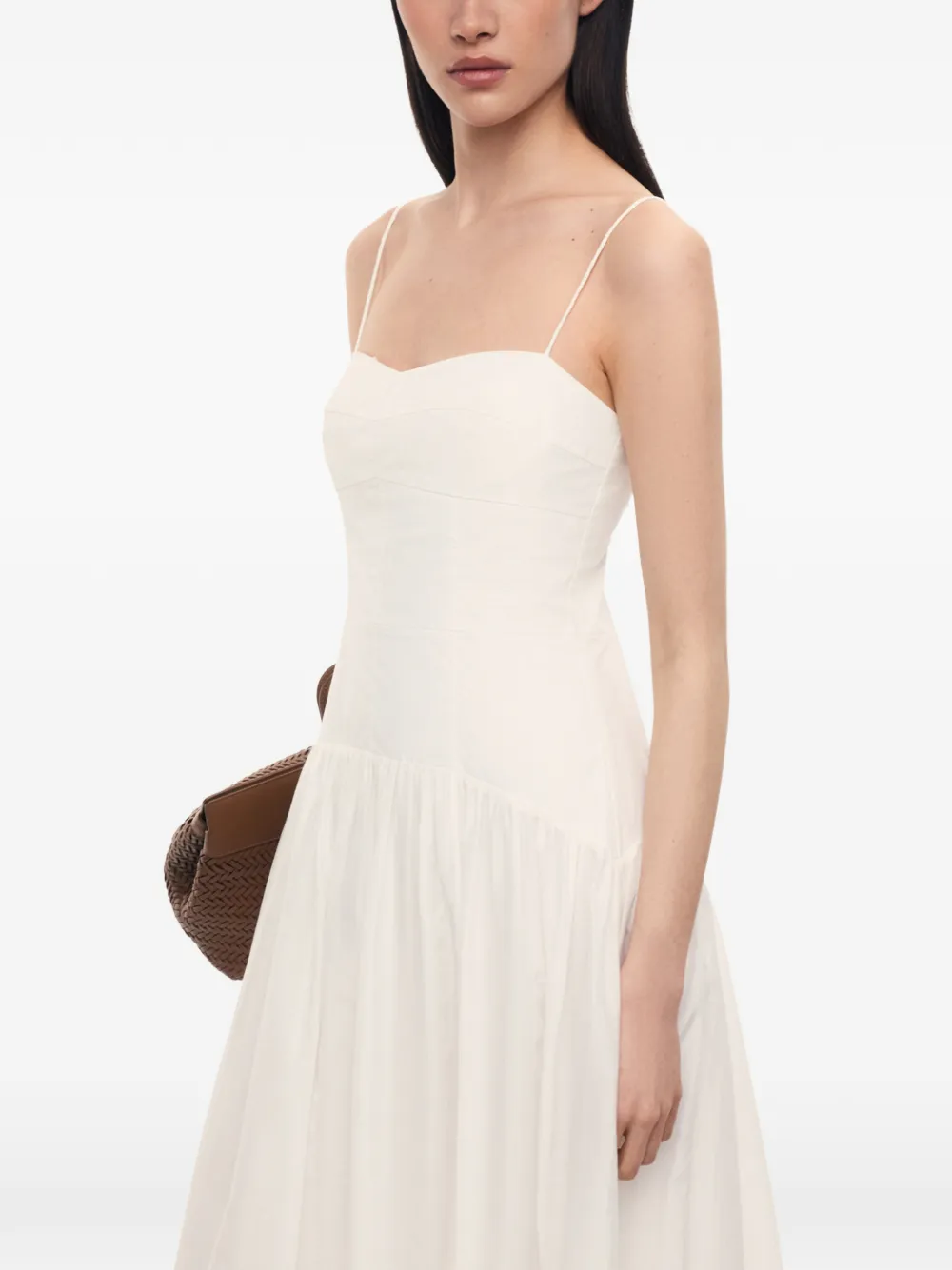 12 STOREEZ Provence jurk met spaghettibandjes Wit