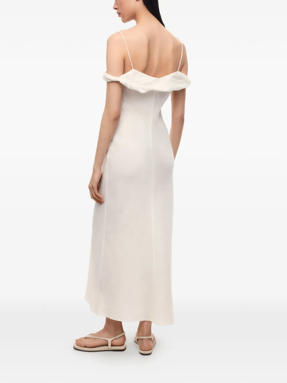 12 STOREEZ Toscana off-shoulder jurk Wit
