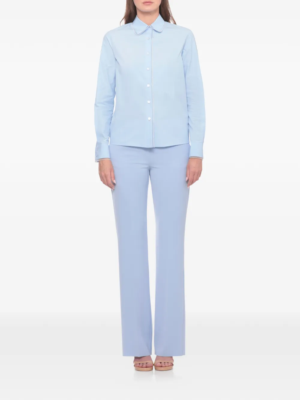 Fabiana Filippi Popeline blouse Blauw
