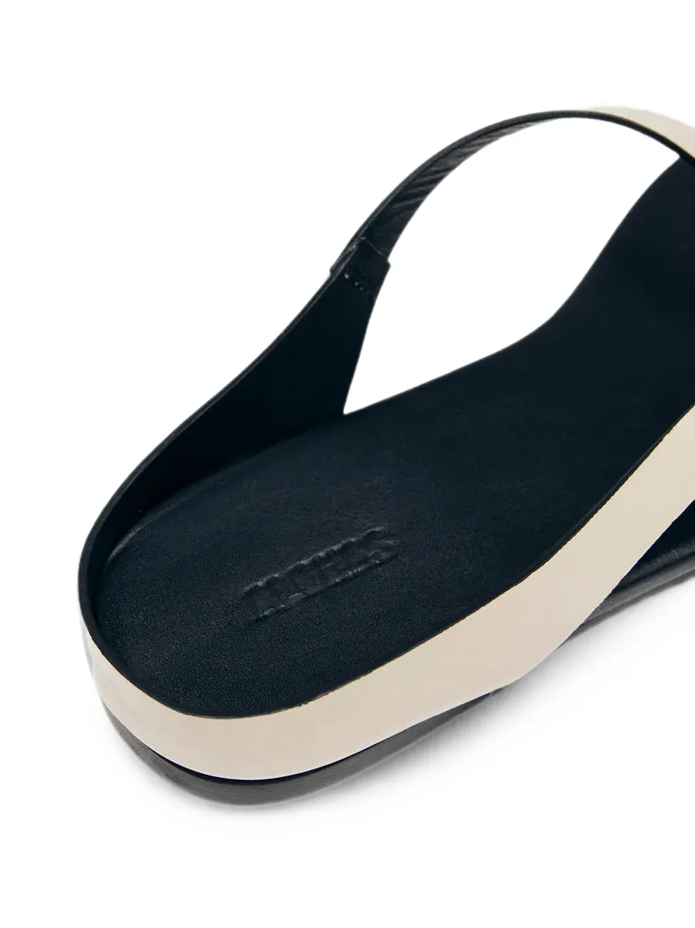ALOHAS Dawn asymmetric-sole leather sandals Beige