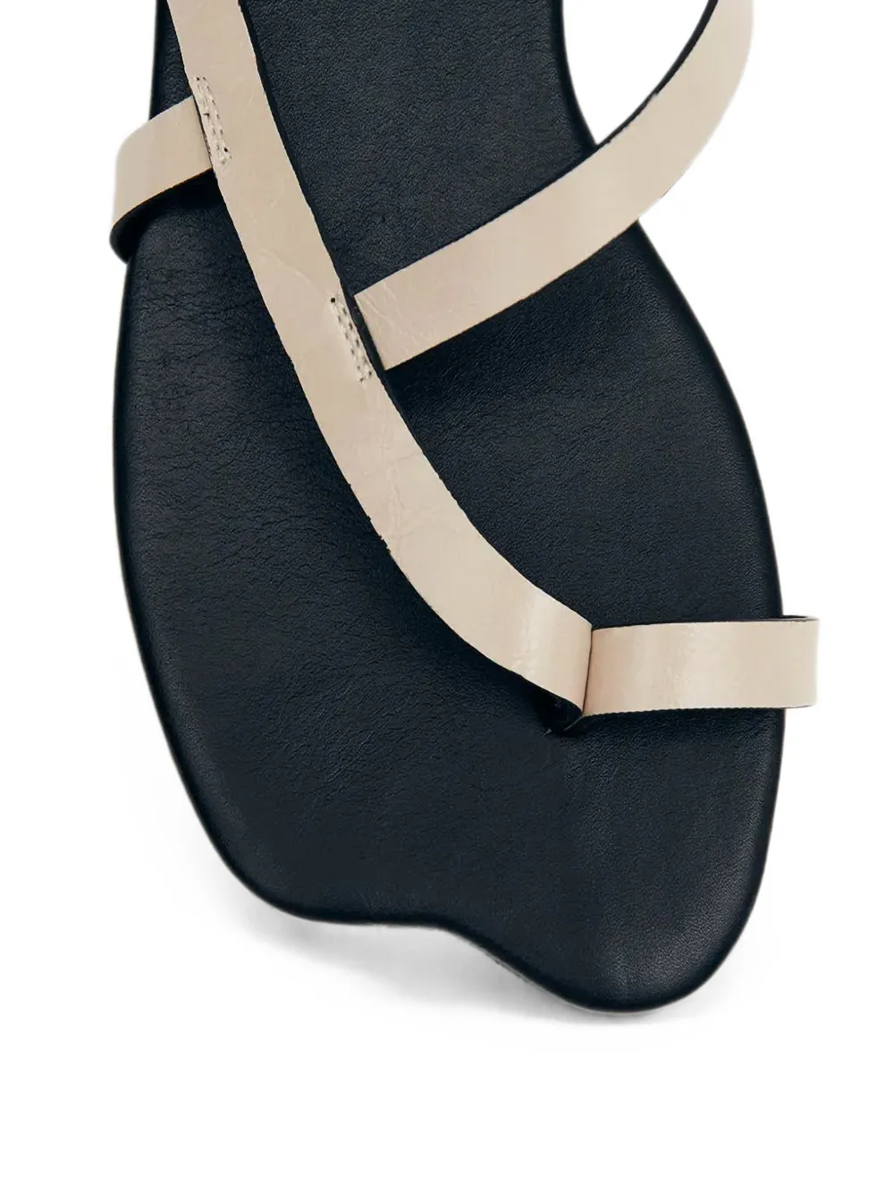 ALOHAS Dawn asymmetric-sole leather sandals Beige