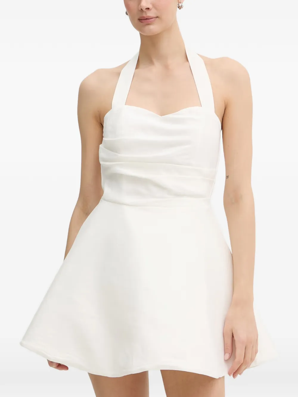 Bardot Sabine halterneck draped mini dress