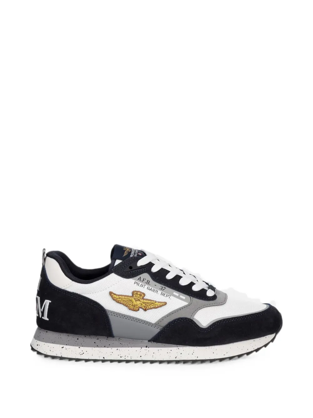 Aeronautica Militare logo-embroidered sneakers - Weiß