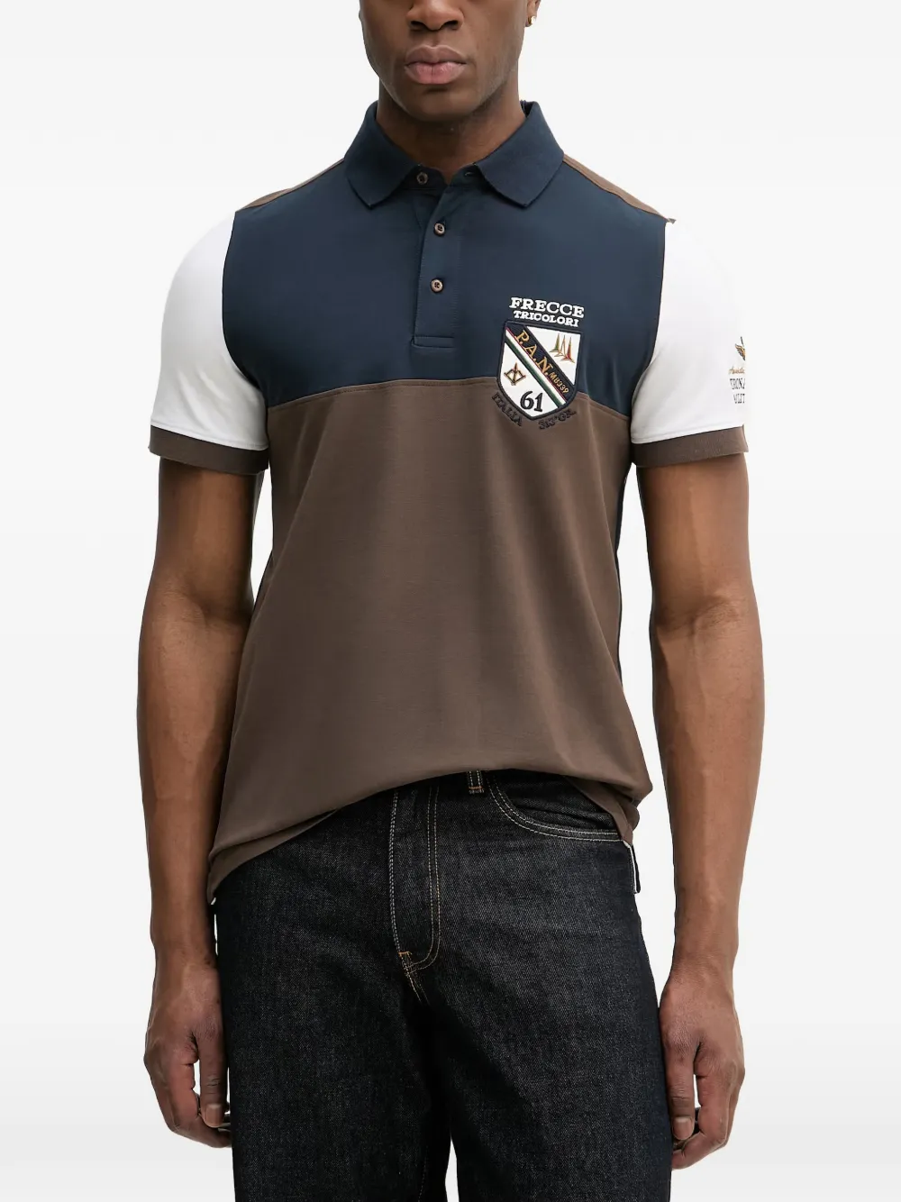 Aeronautica Militare Frecce Tricolori colour-block polo shirt - Blau