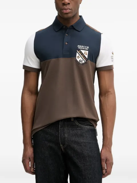 Aeronautica Militare Frecce Tricolor Poloshirt in Colour-Block-Optik