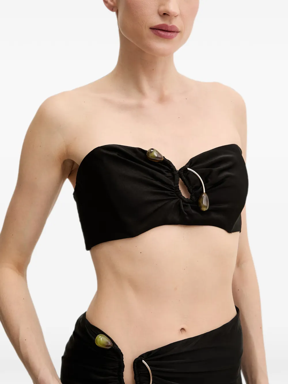 Bardot Dylan verfraaide bandeau top Zwart