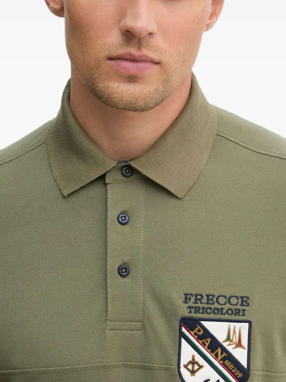 Aeronautica Militare Poloshirt met logopatch Groen