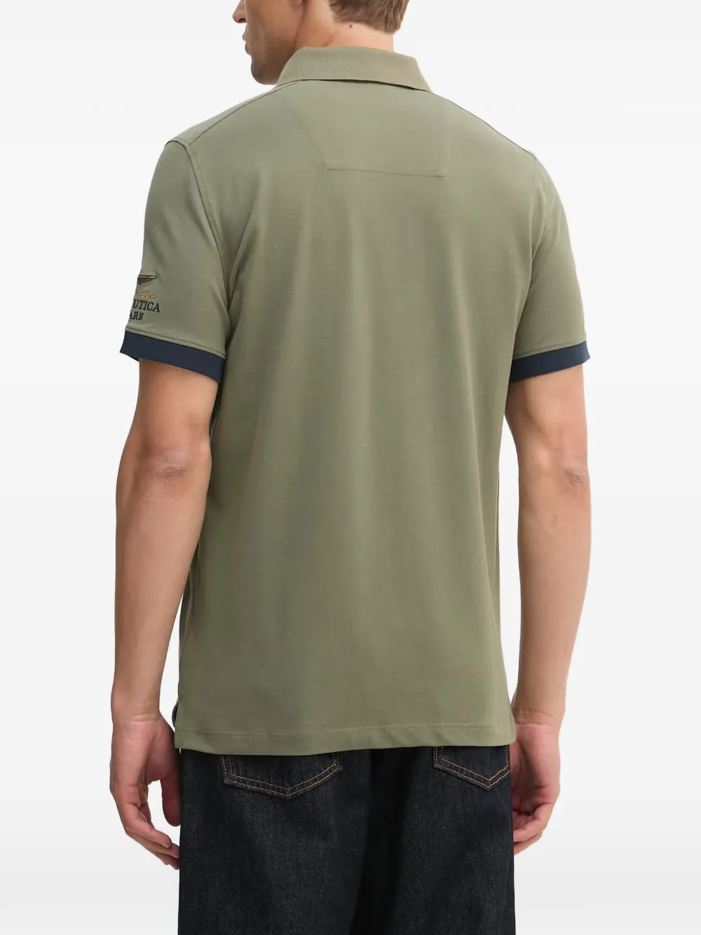 Aeronautica Militare Poloshirt met logopatch Groen