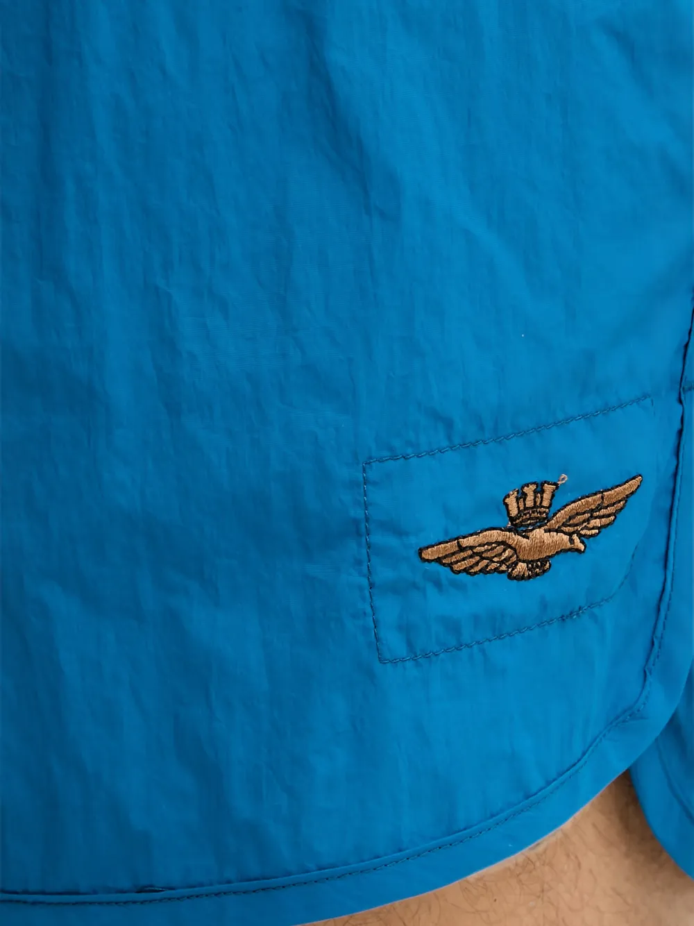 Aeronautica Militare Zwembroek met geborduurd logo Blauw