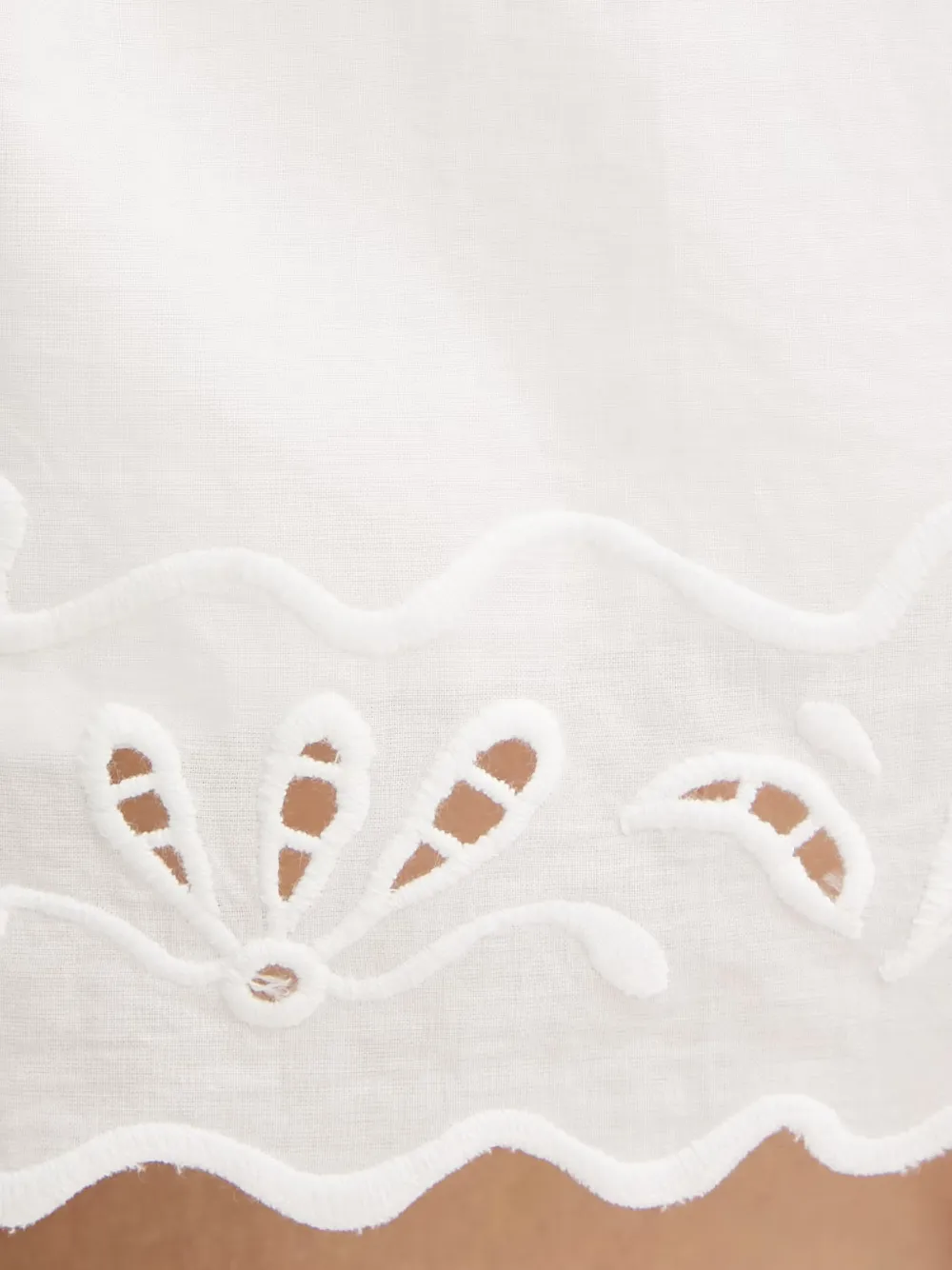 Bardot Aleria broderie anglaise gewelfde mini-shorts Wit