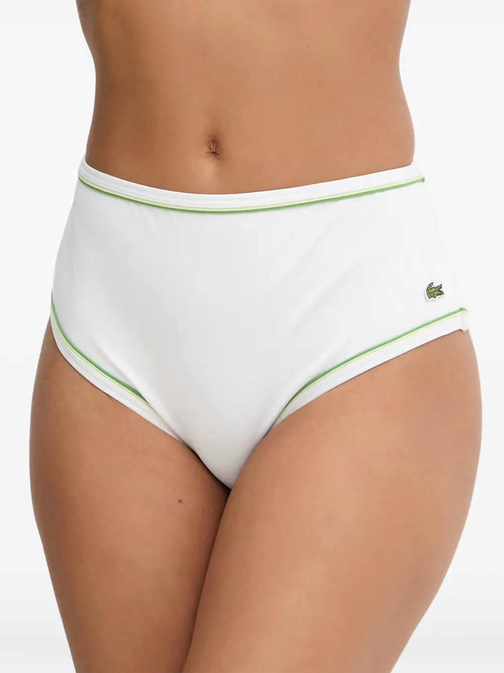Lacoste Slip bikini con applicazione - Bianco