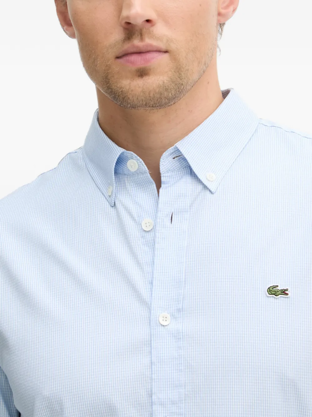 Lacoste Overhemd met gingham ruit Blauw
