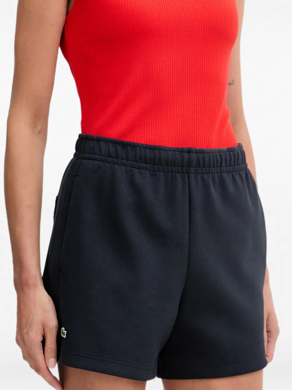 Lacoste Shorts met logopatch Blauw