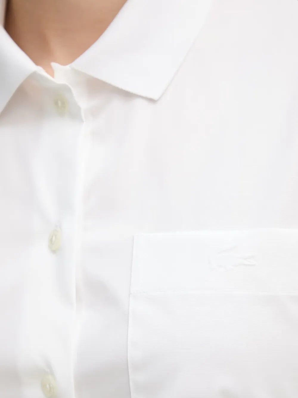 Lacoste Overhemd met borstzak Wit