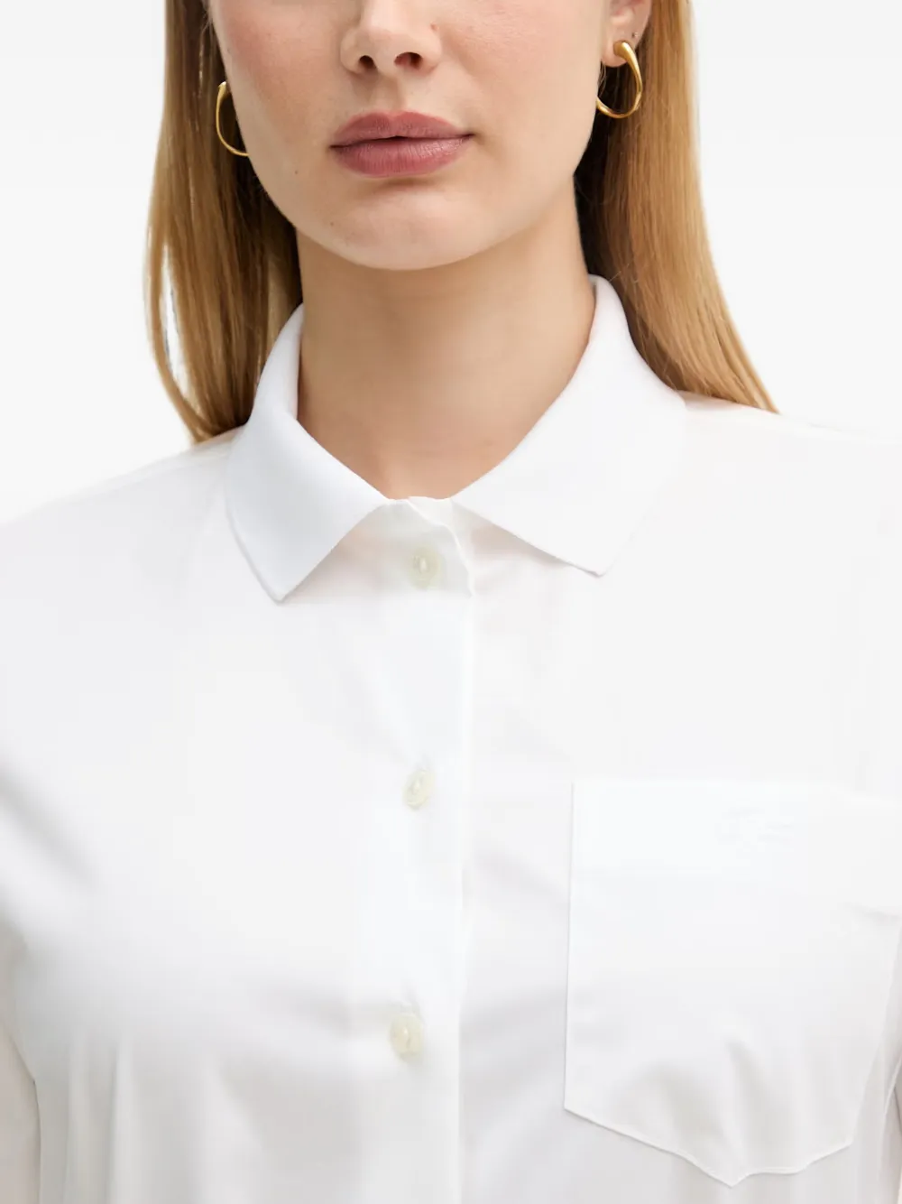 Lacoste Overhemd met borstzak Wit
