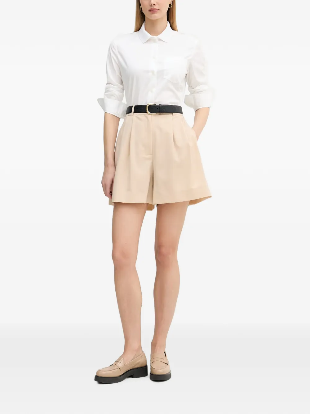 Lacoste Overhemd met borstzak Wit