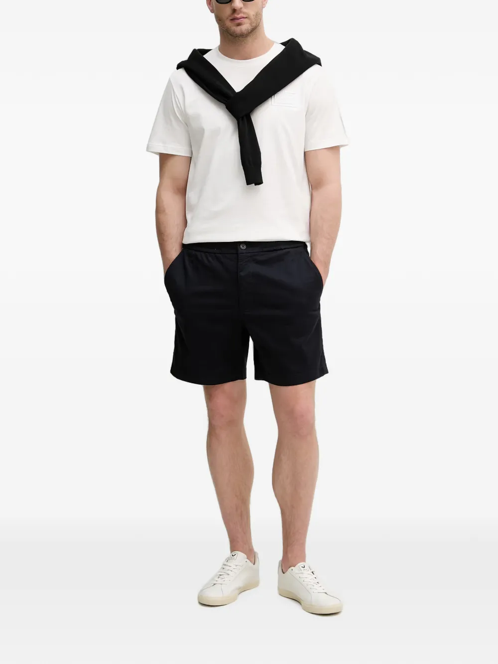 Lacoste Shorts met logopatch Blauw