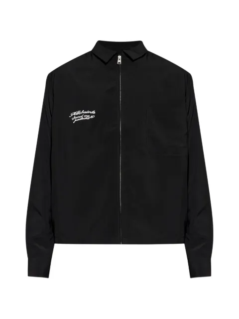 AllSaints Buck embroidered-logo shirt jacket