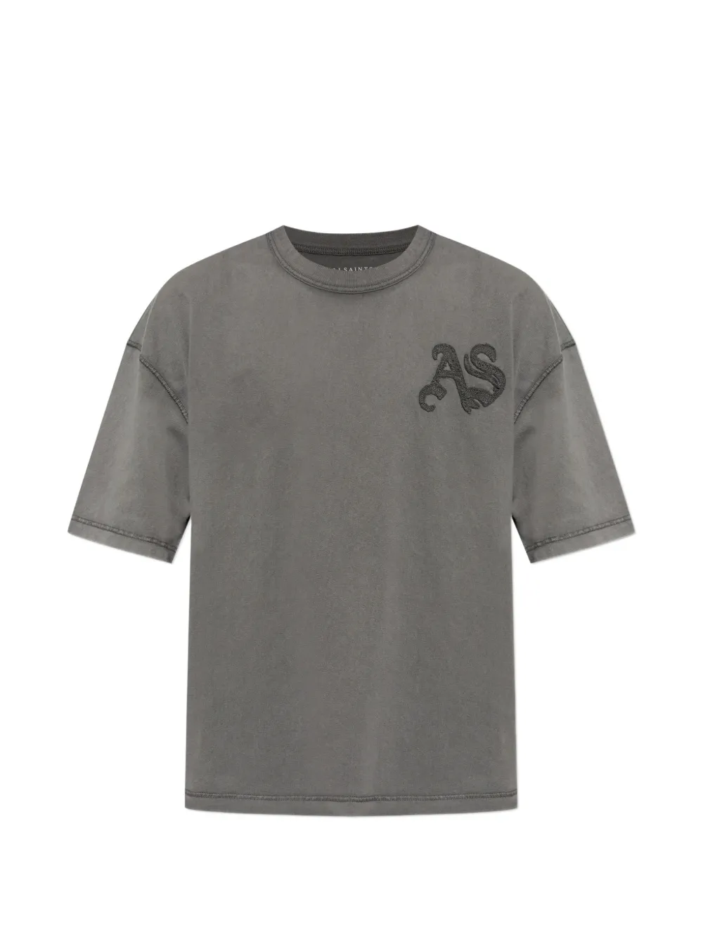 AllSaints T-shirt Insignia con logo - Grigio