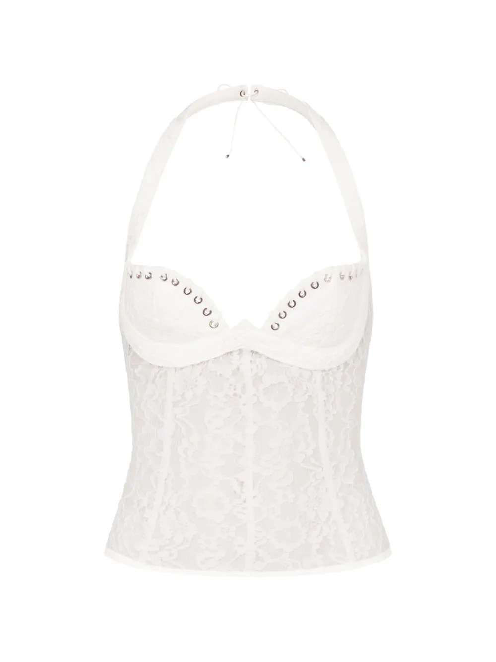 Ludovic de Saint Sernin Lilo lace-up top - Bianco