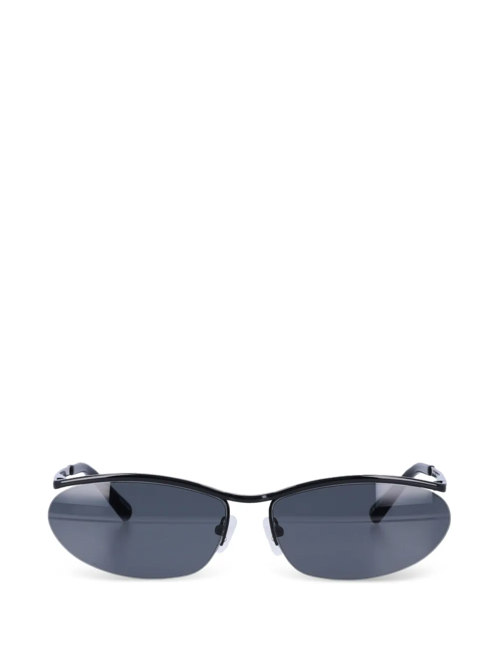 The Attico Charlotte oval-frame sunglasses - Nero