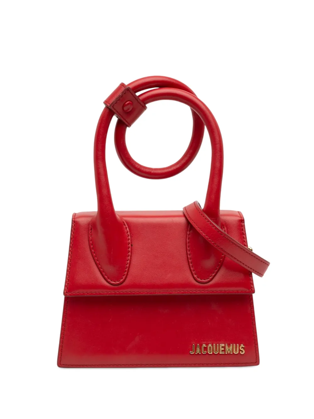 Jacquemus Pre-Owned 2010-2026 Leather Le Chiquito Noeud satchel - Rosso
