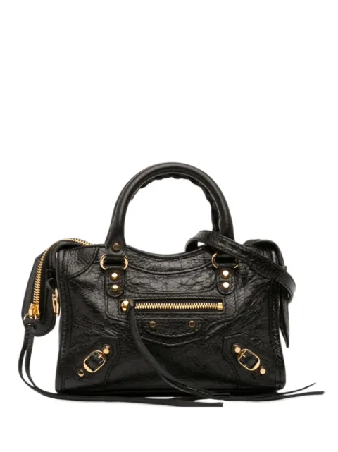 Balenciaga Pre-Owned 2017 Nano Lambskin Motocross Classic City satchel