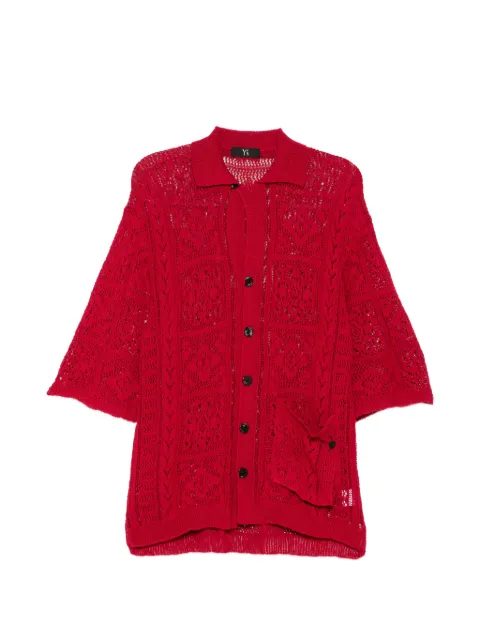 Y's mexican tile pattern knitted shirt