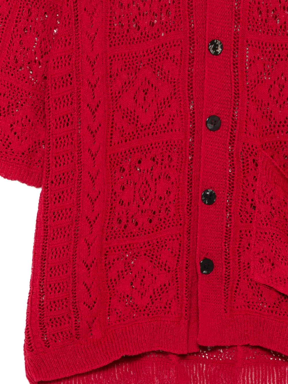 Y's Gebreide blouse met Mexicaans tegel-patroon Rood