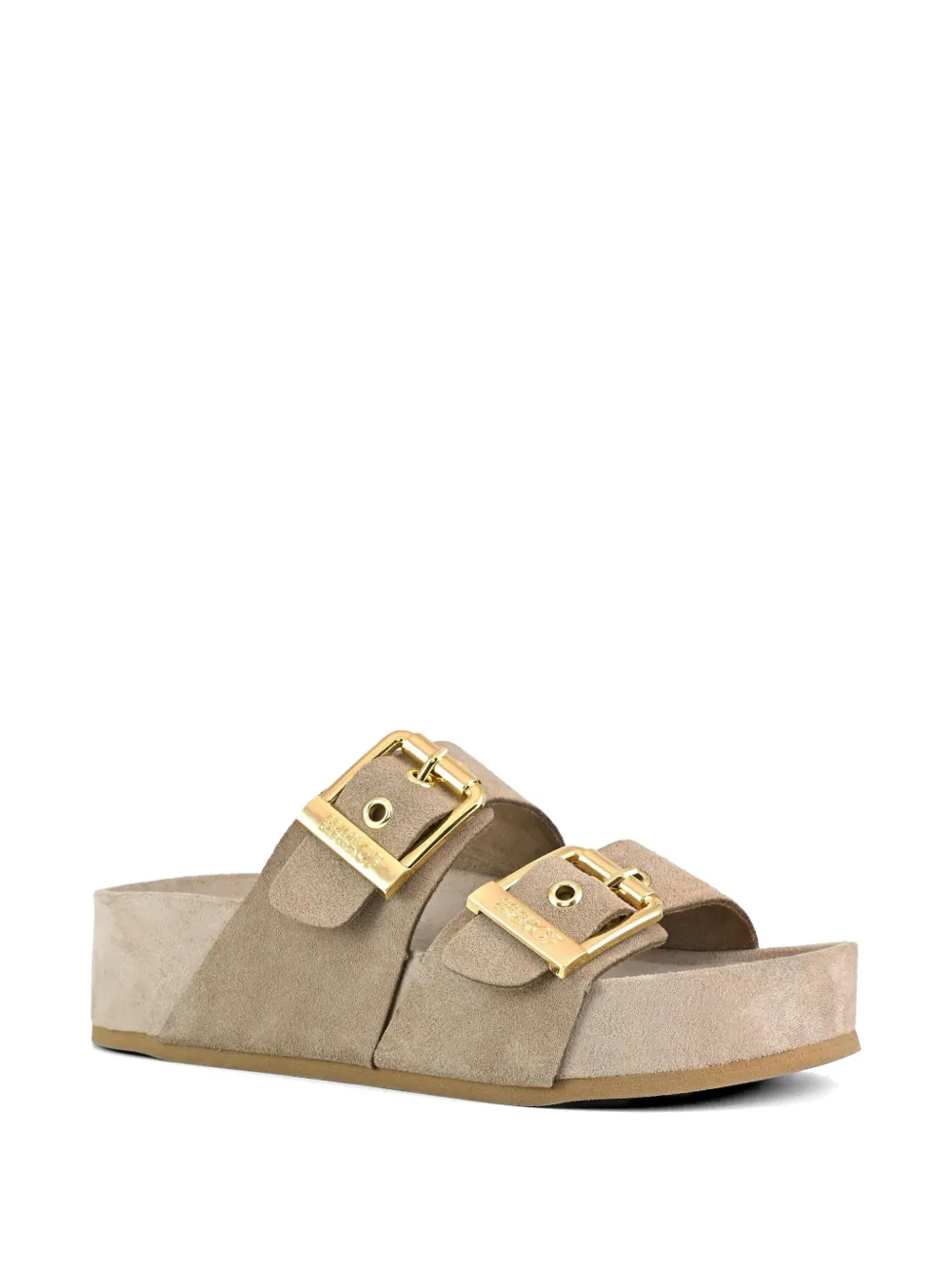 Colors Of California Suède sandalen met gespsluiting Bruin