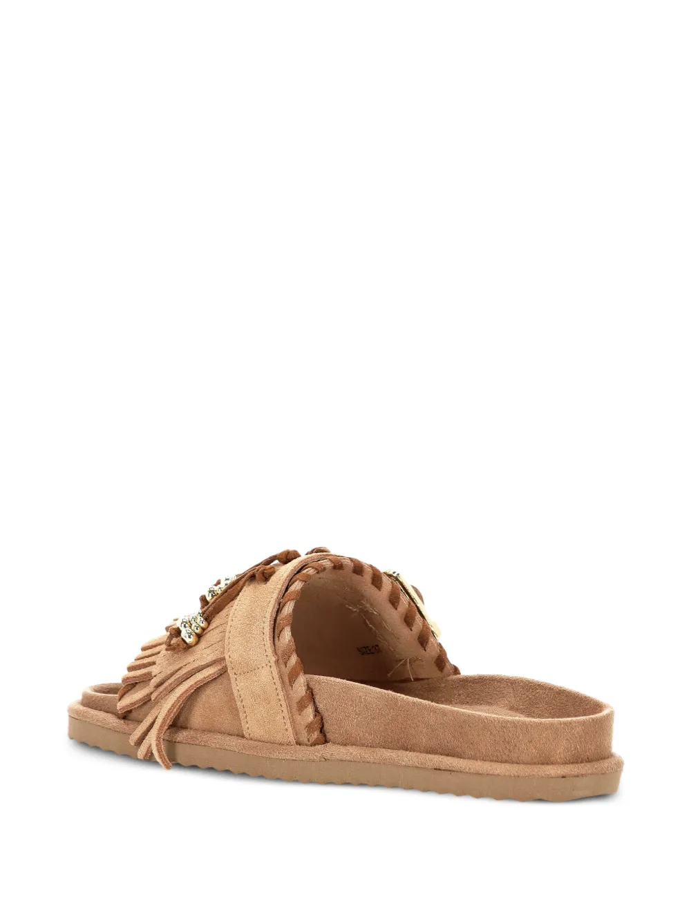 Colors Of California Sandalen met franje en gespsluiting Bruin