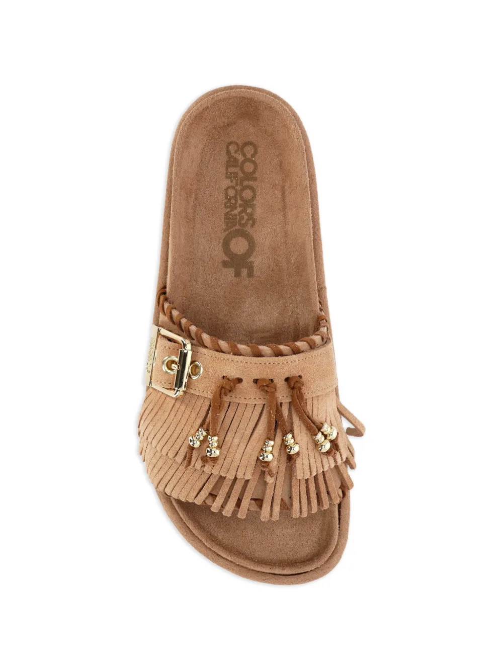 Colors Of California Sandalen met franje en gespsluiting Bruin