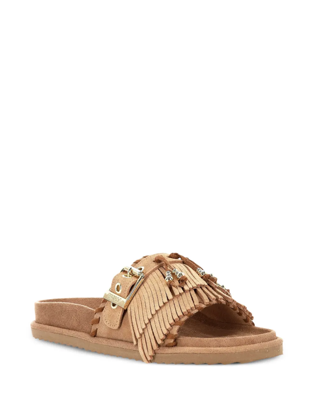 Colors Of California Sandalen met franje en gespsluiting Bruin