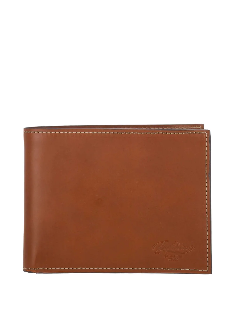 BOLDRINI contrast-stitch bifold wallet - Marrone