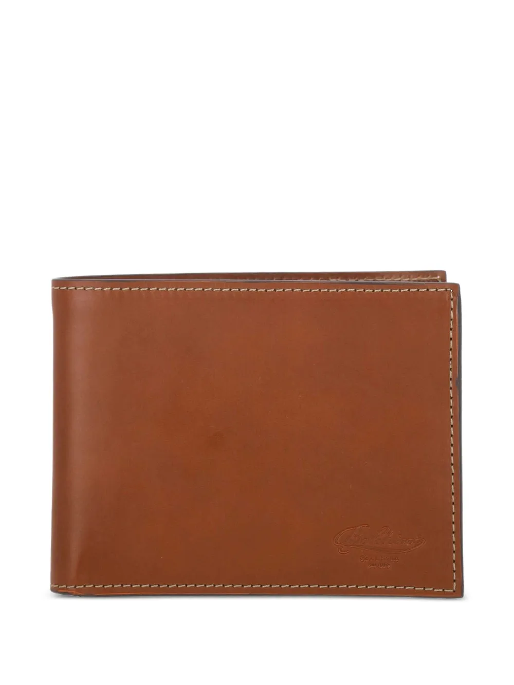 BOLDRINI contrast-stitch bifold wallet - Marrone