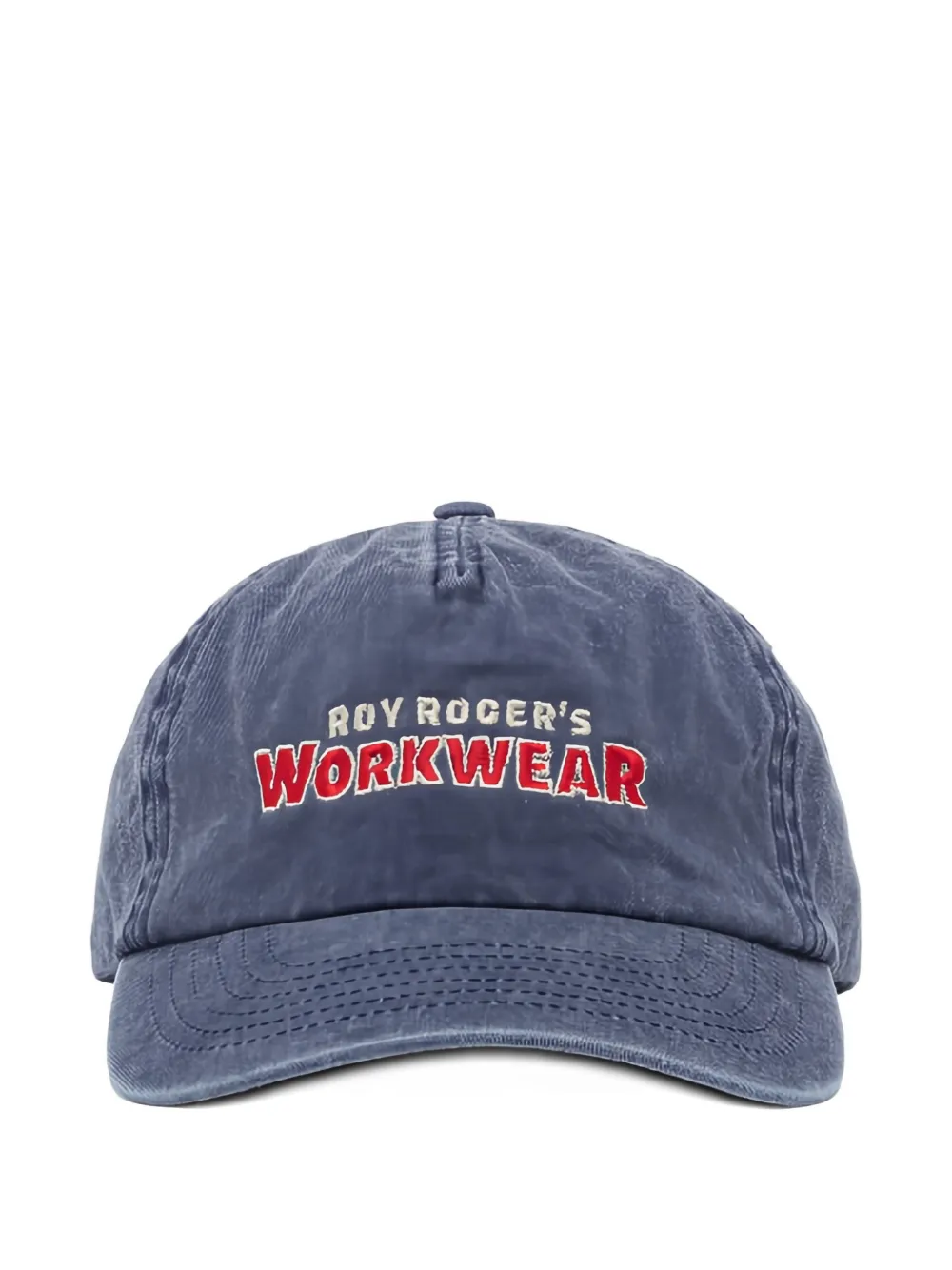 Roy Rogers logo-embroidered cotton baseball cap - Blu