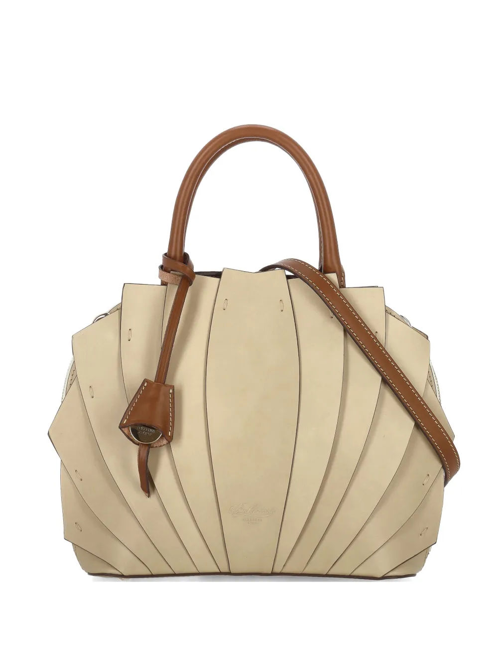 BOLDRINI Selleria fan-style tote bag - Toni neutri