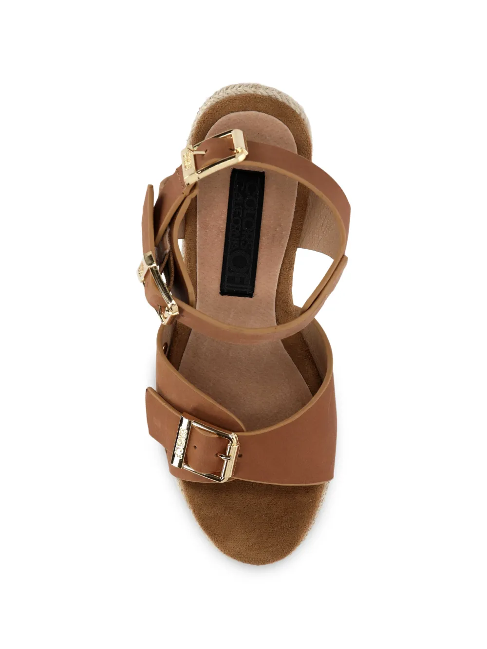 Colors Of California Capri sandalen met sleehak en gespdetail Bruin