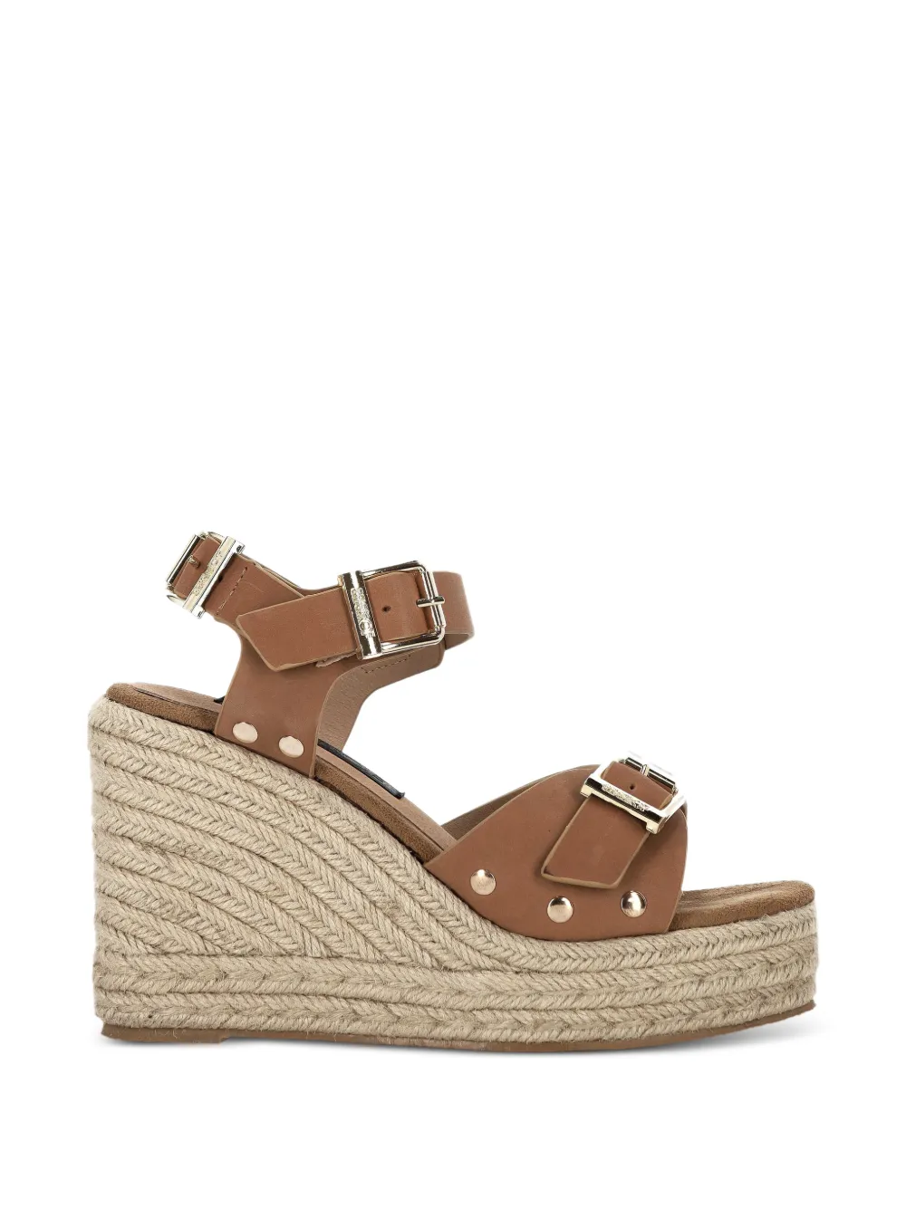 Colors Of California Capri sandalen met sleehak en gespdetail Bruin
