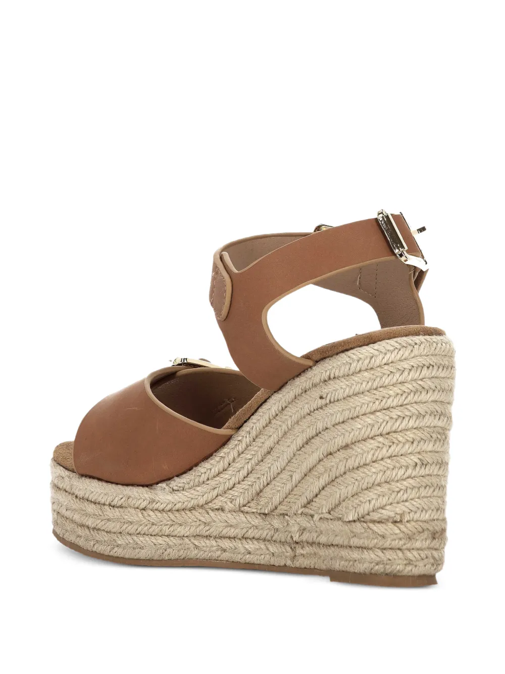 Colors Of California Capri sandalen met sleehak en gespdetail Bruin